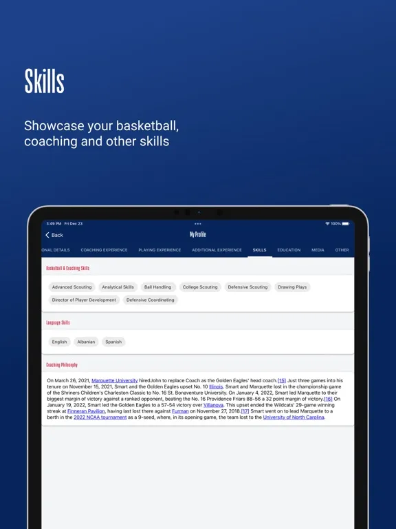 NBA Coaches Database iPad  Screenshots