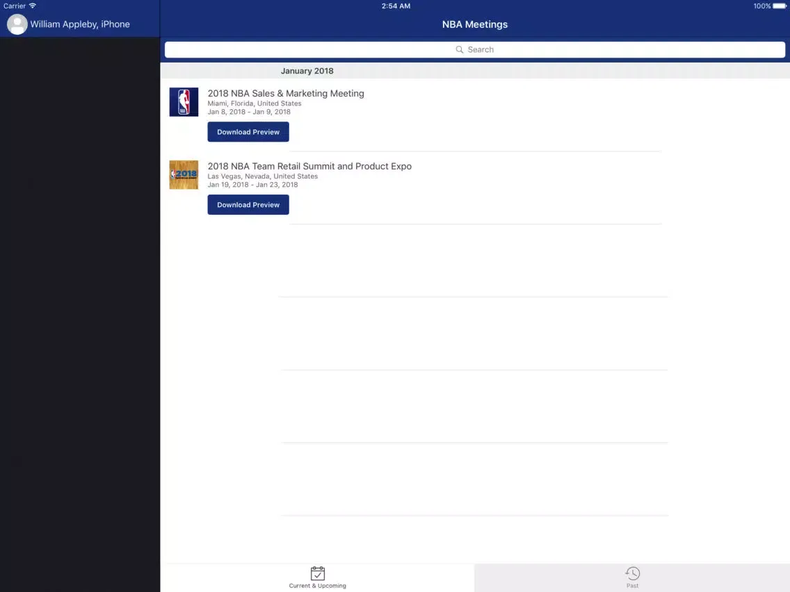NBA Meeting iPad  سکرین شاٹس