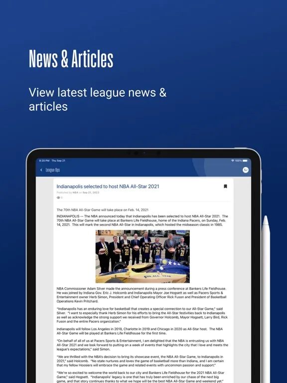 NBA TeamOne iPad  スクリーンショット