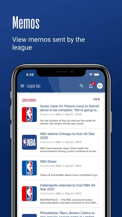 NBA TeamOne スクリーンショット