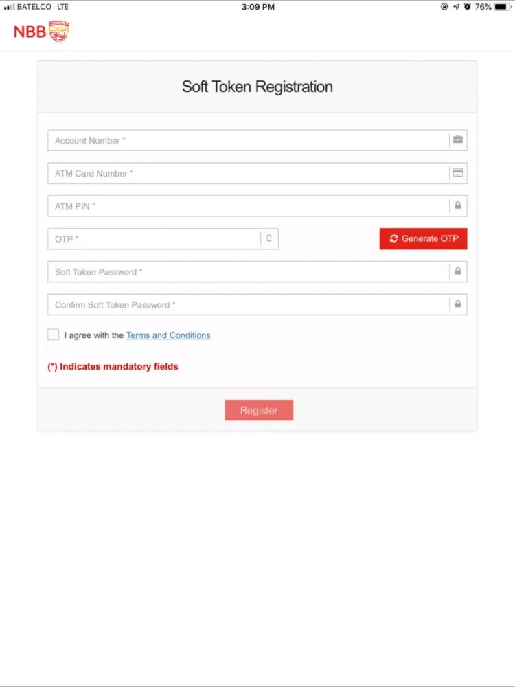 صور NBB Soft Token App iPad 