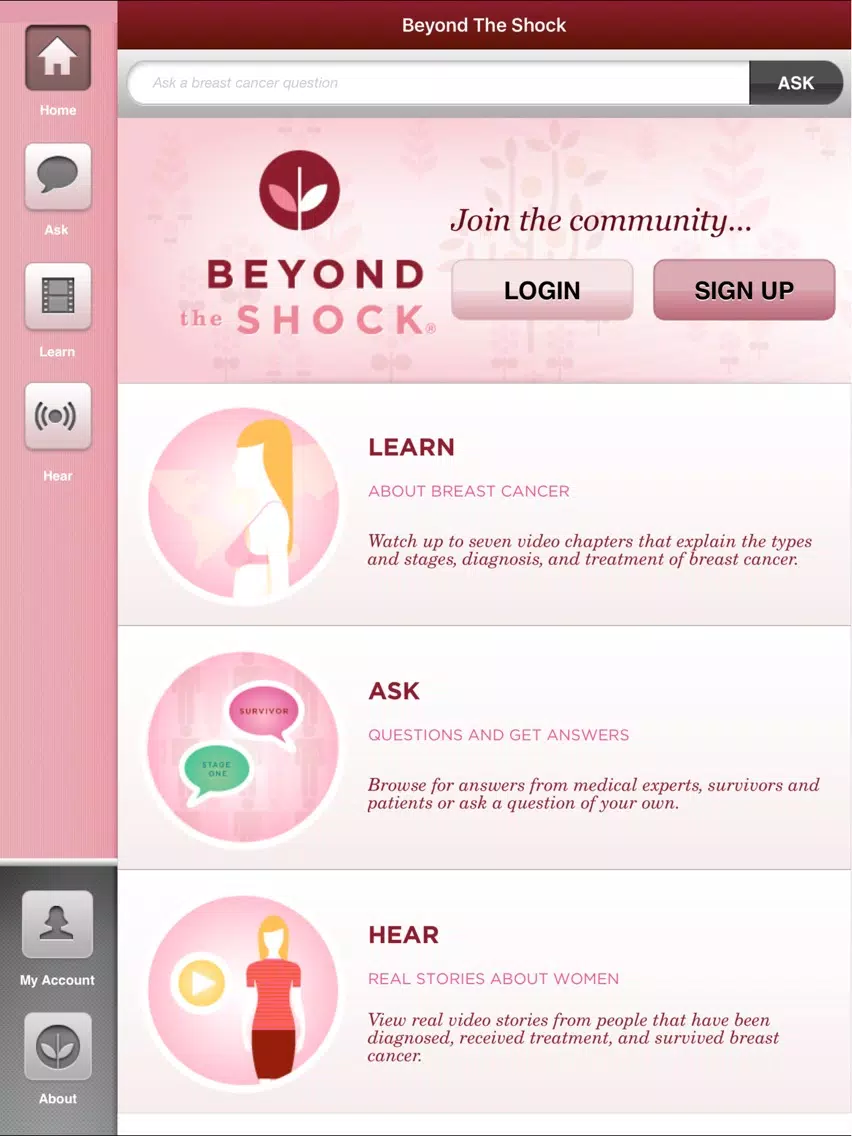 Breast Cancer: Beyond The Shock iPad  Screenshots