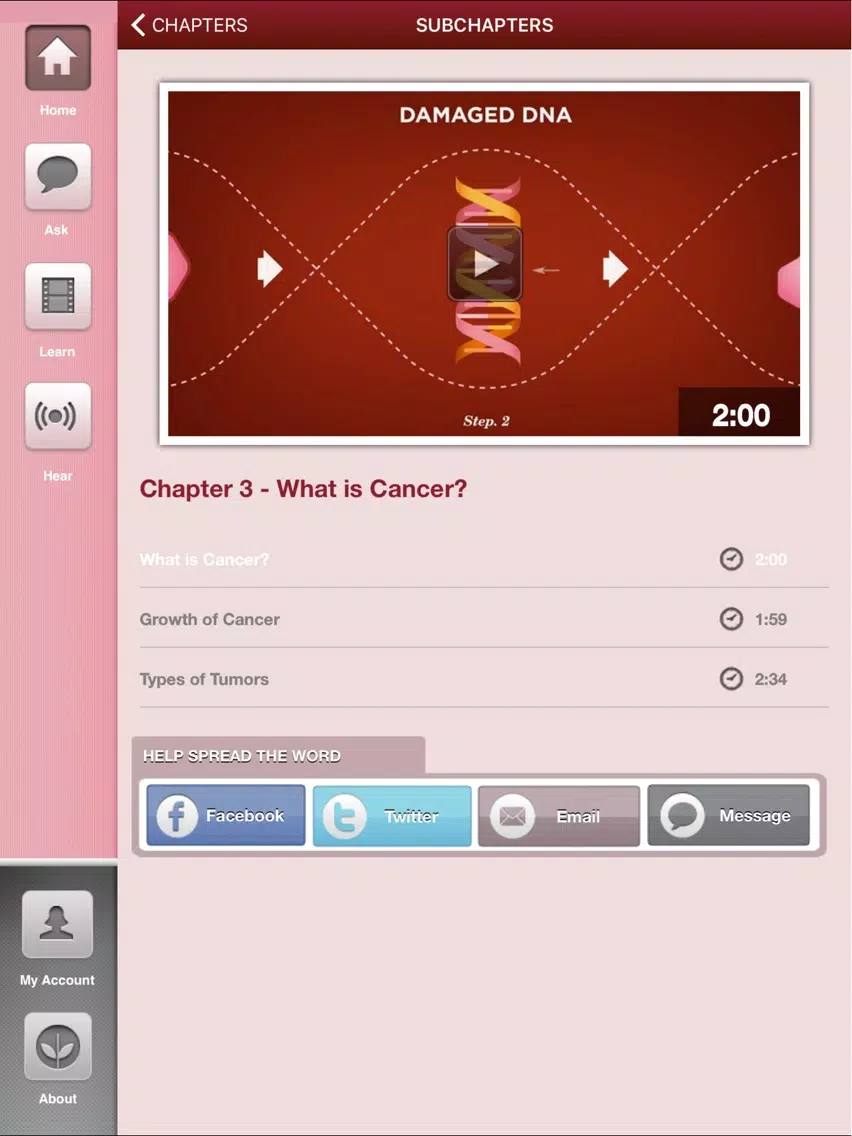Breast Cancer: Beyond The Shock iPad  Screenshots