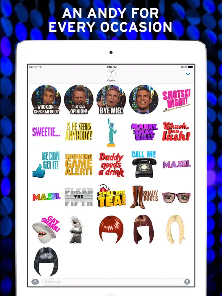 Watch What Happens Live Stickers iPad  سکرین شاٹس