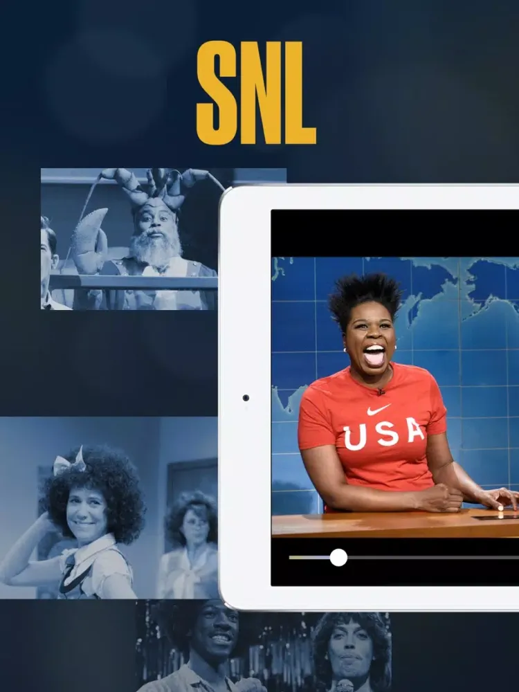 Tangkapan skrin The SNL Official App on NBC iPad 