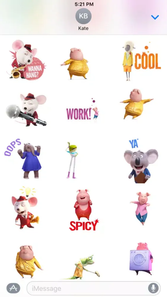 Sing Movie Stickers Screenshots
