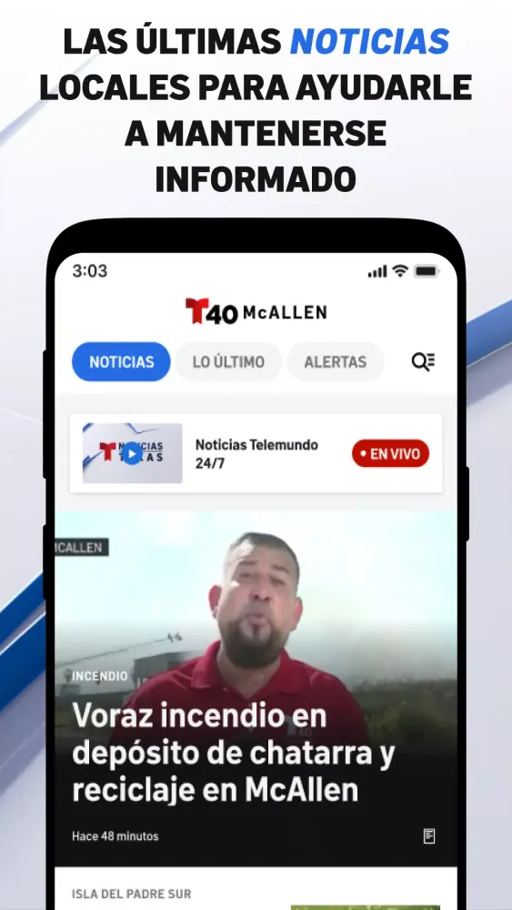 Capturas de pantalla de Telemundo 40
