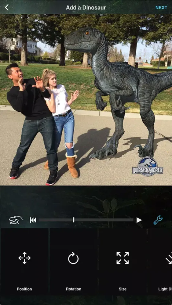 Jurassic World Mobile MovieMaker Ekran Görüntüleri