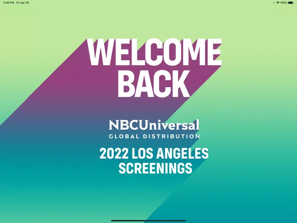 NBCUniversal Global Events iPad  스크린샷