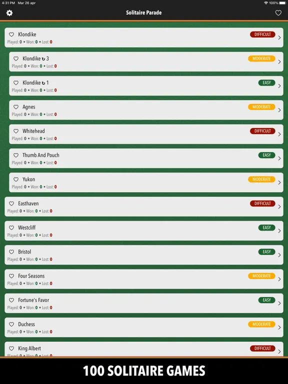 Solitaire Parade (Premium) iPad 应用截图