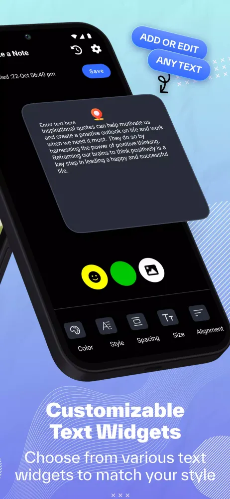 Sticky Notes + Widget Screenshots