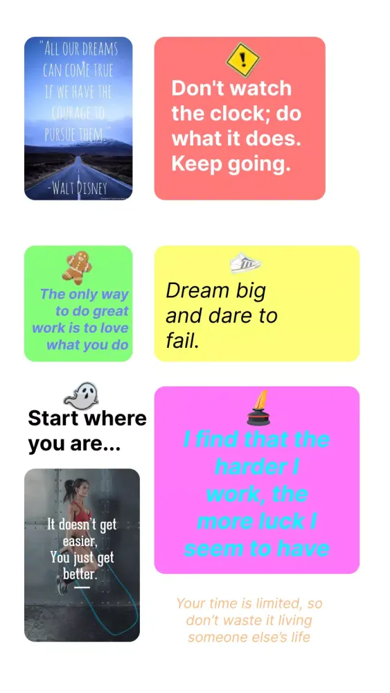 Sticky Notes + Widget Screenshots