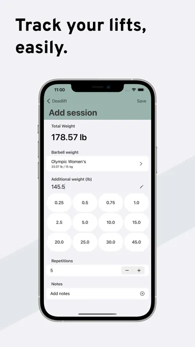 Ảnh chụp màn hình của Power: Weightlifting Tracker