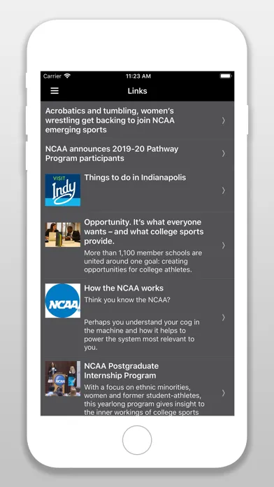 NCAA Events Screenshots