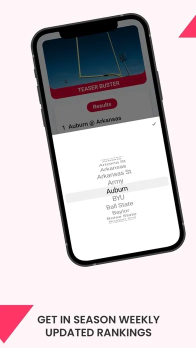 TeaserBuster - NCAAF Predictor سکرین شاٹس