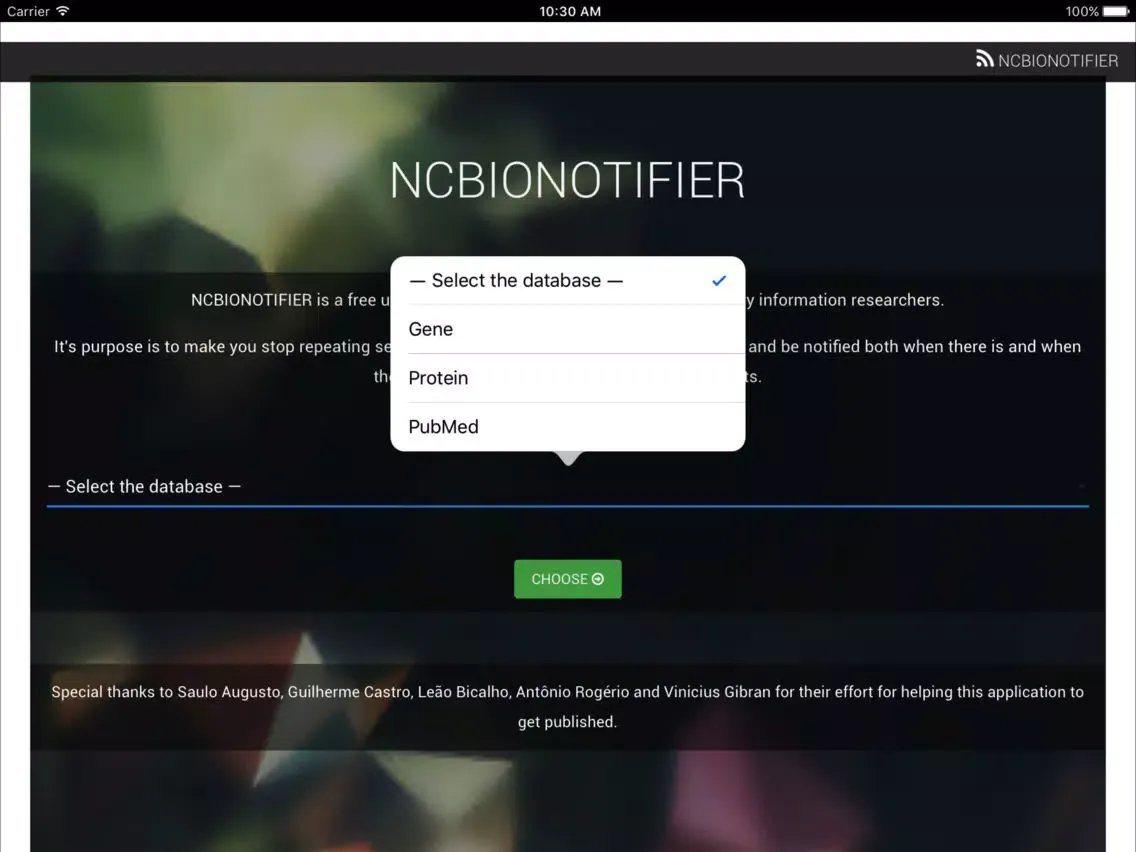 تصاویر NCBIoNotifier iPad 