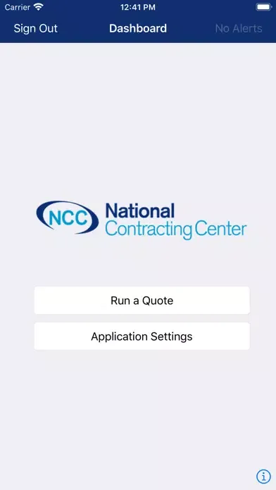 Tangkapan layar NCC Quoting Tools