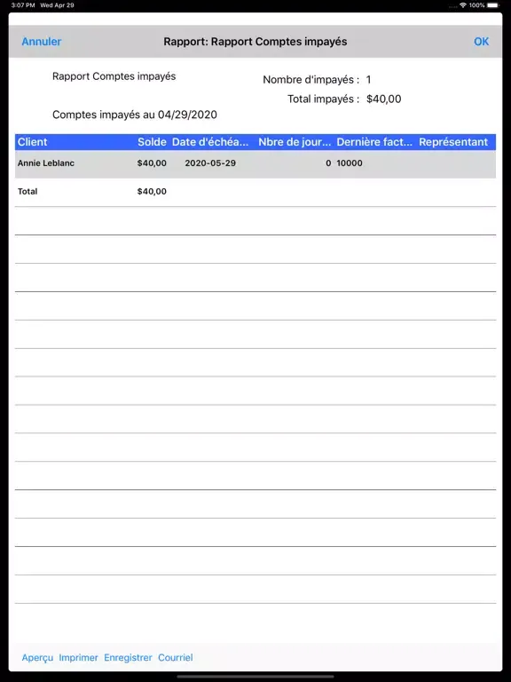 Express Invoice Français 2023 iPad  Screenshots