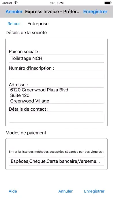Express Invoice Français 2023 Screenshots