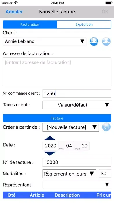 Express Invoice Français 2023 Screenshots