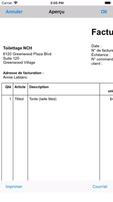 Express Invoice Français 2023 Screenshots