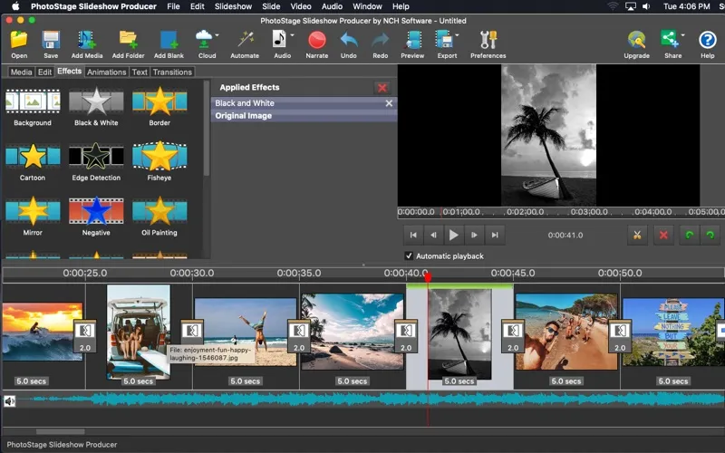 Tangkapan layar PhotoStage Slideshow Producer