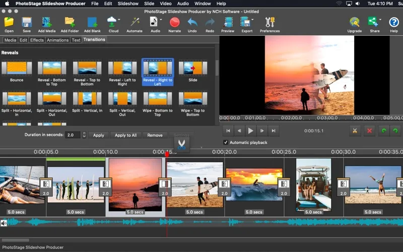 Tangkapan layar PhotoStage Slideshow Producer