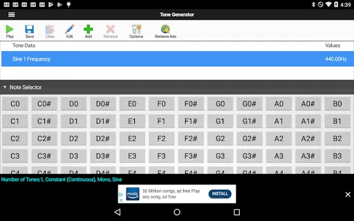 Screenshot di ToneGen Tone Generator