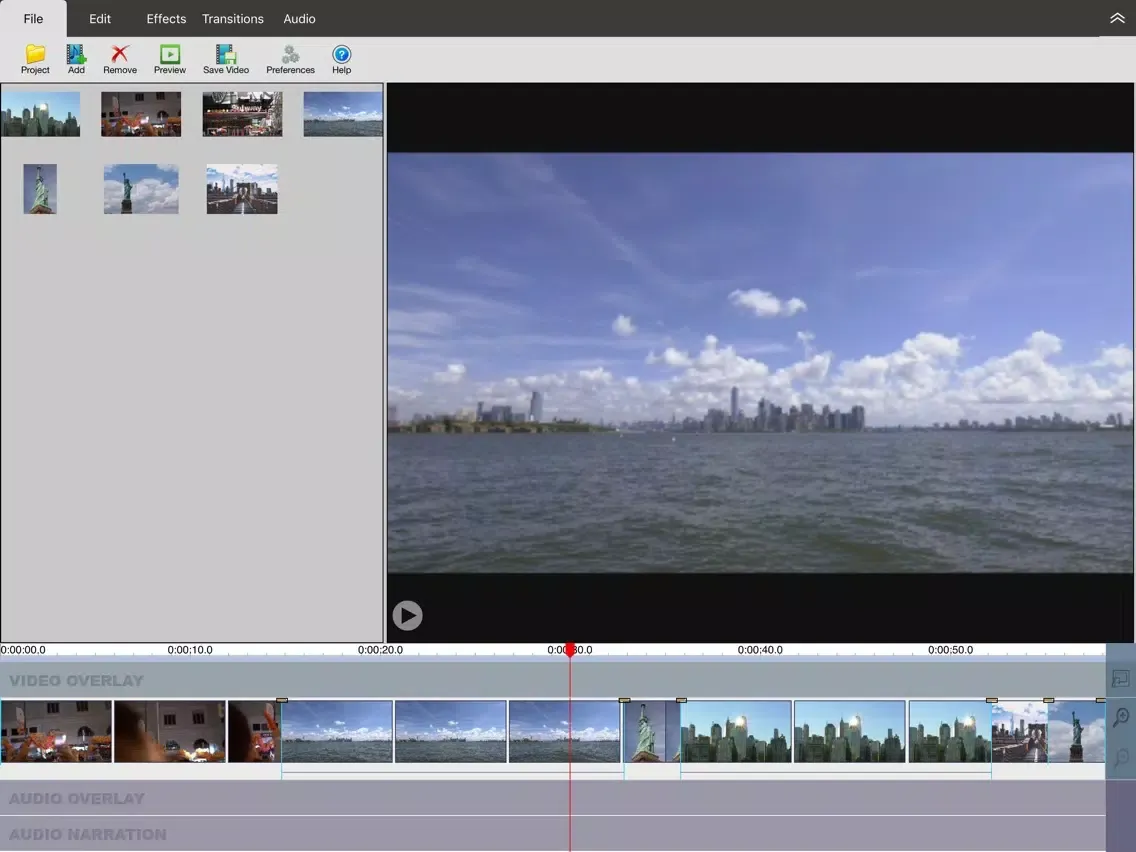 VideoPad Master's Edition iPad  Screenshots