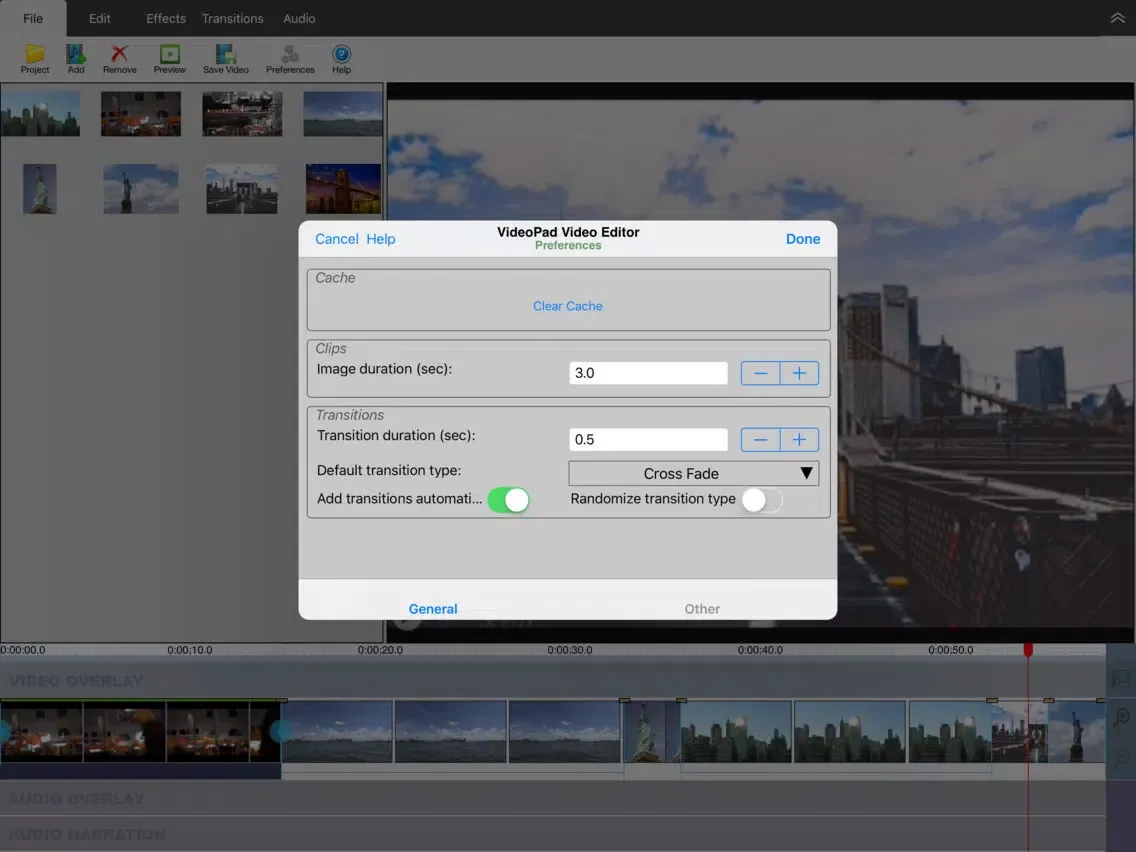 VideoPad Master's Edition iPad  Screenshots