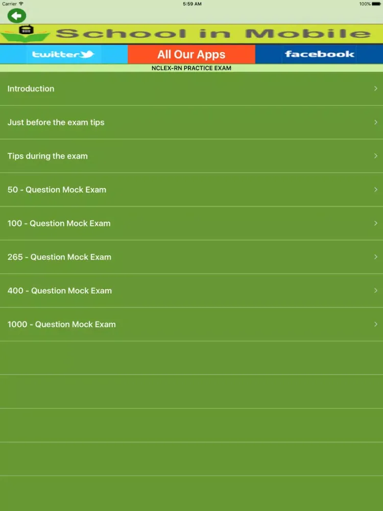ภาพหน้าจอของ NCLEX-RN Practice Exam iPad 