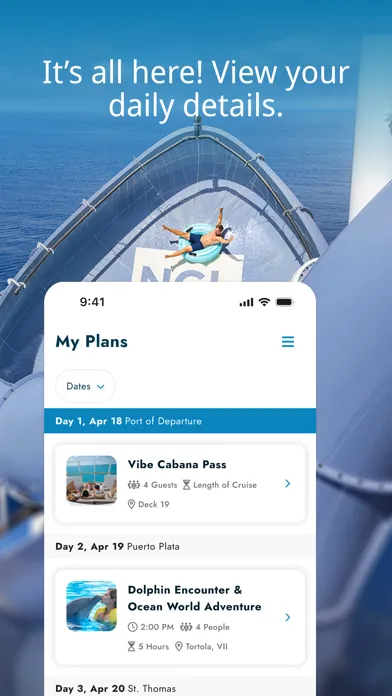 Captures d'écran de Norwegian Cruise Line