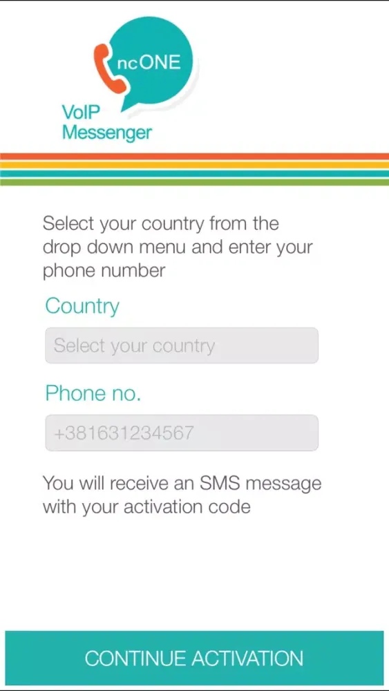ภาพหน้าจอของ ncONE SIP VoIP