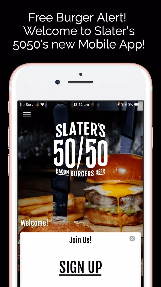 Tangkapan layar Slaters5050 Burgers Bacon Beer