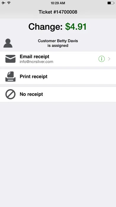 ภาพหน้าจอของ NCR Silver Point-of-Sale (POS)