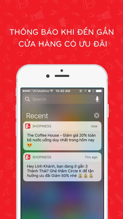 Tangkapan layar Shopiness: Hoàn tiền, Giảm Giá