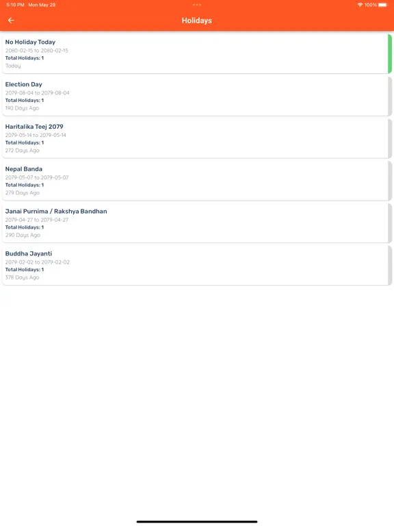 Upasthiti iPad  Screenshots