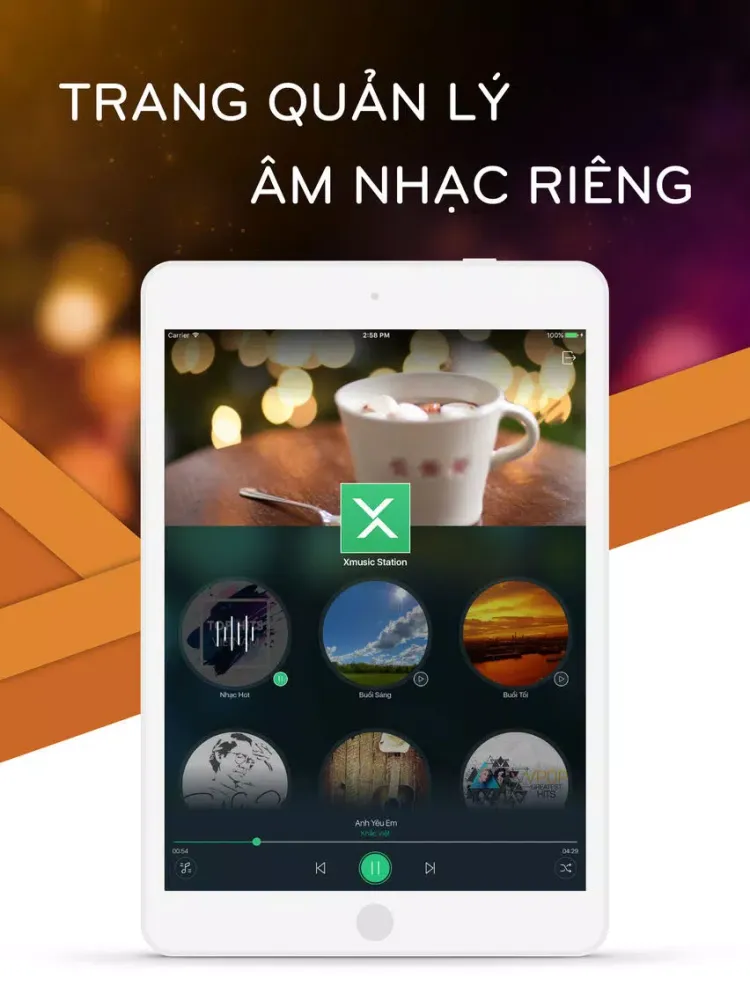 Ảnh chụp màn hình của Xmusic Station iPad 