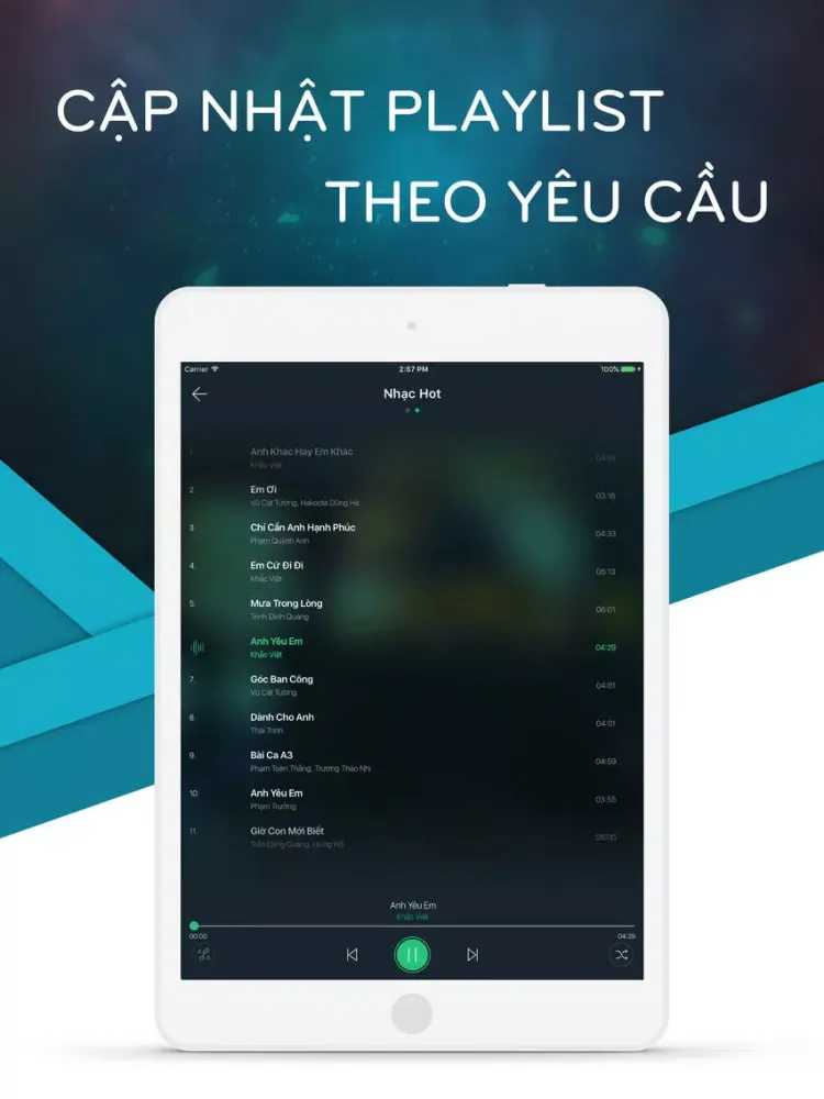 Ảnh chụp màn hình của Xmusic Station iPad 