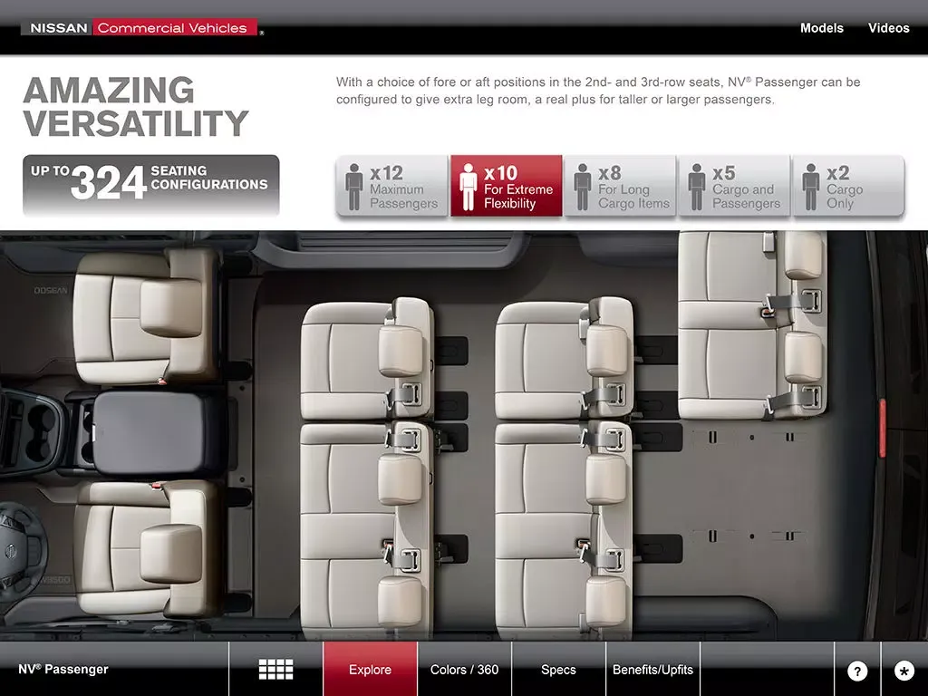 Captures d'écran de Nissan Commercial Vehicles Showroom app iPad 
