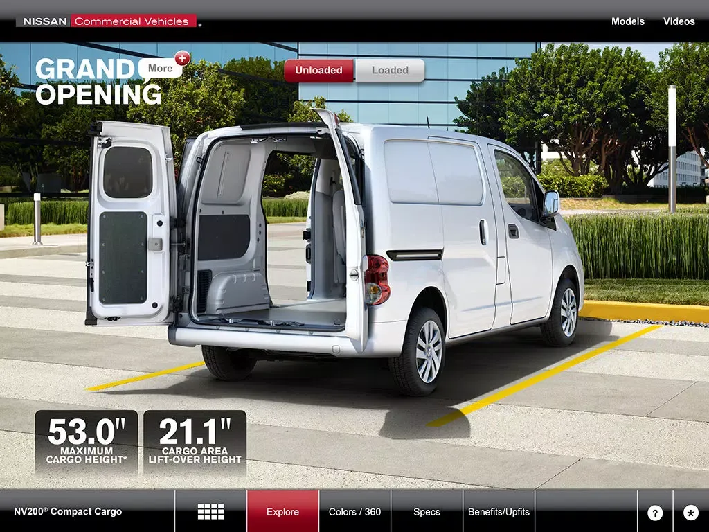 Captures d'écran de Nissan Commercial Vehicles Showroom app iPad 