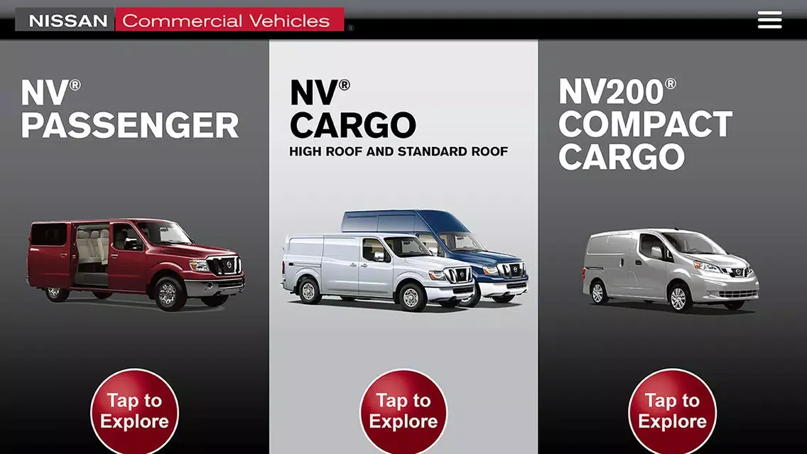 Captures d'écran de Nissan Commercial Vehicles Showroom app
