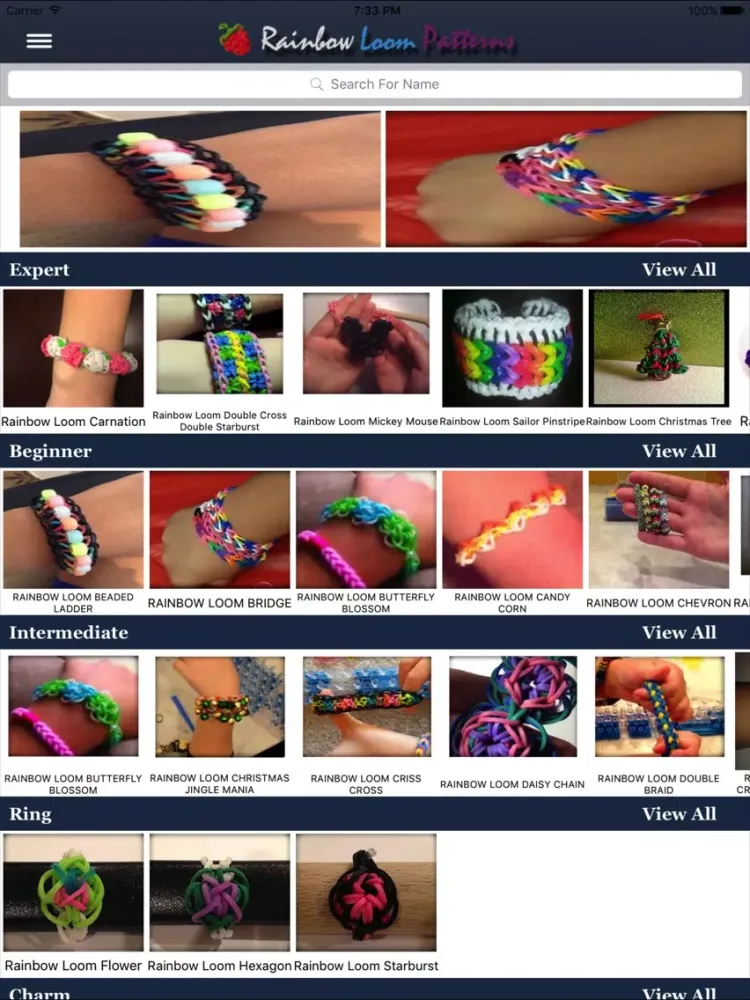 Rainbow Loom Patterns iPad  स्क्रीनशॉट