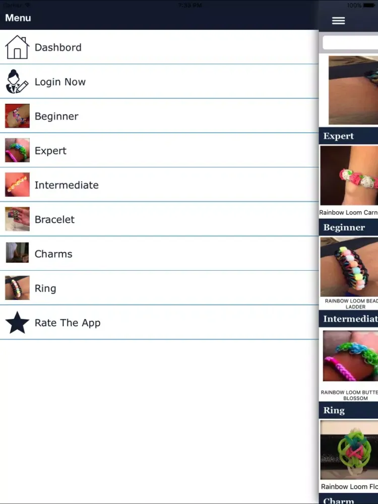 Rainbow Loom Patterns iPad  स्क्रीनशॉट