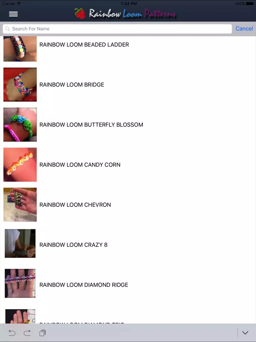 Rainbow Loom Patterns iPad  Ekran Görüntüleri