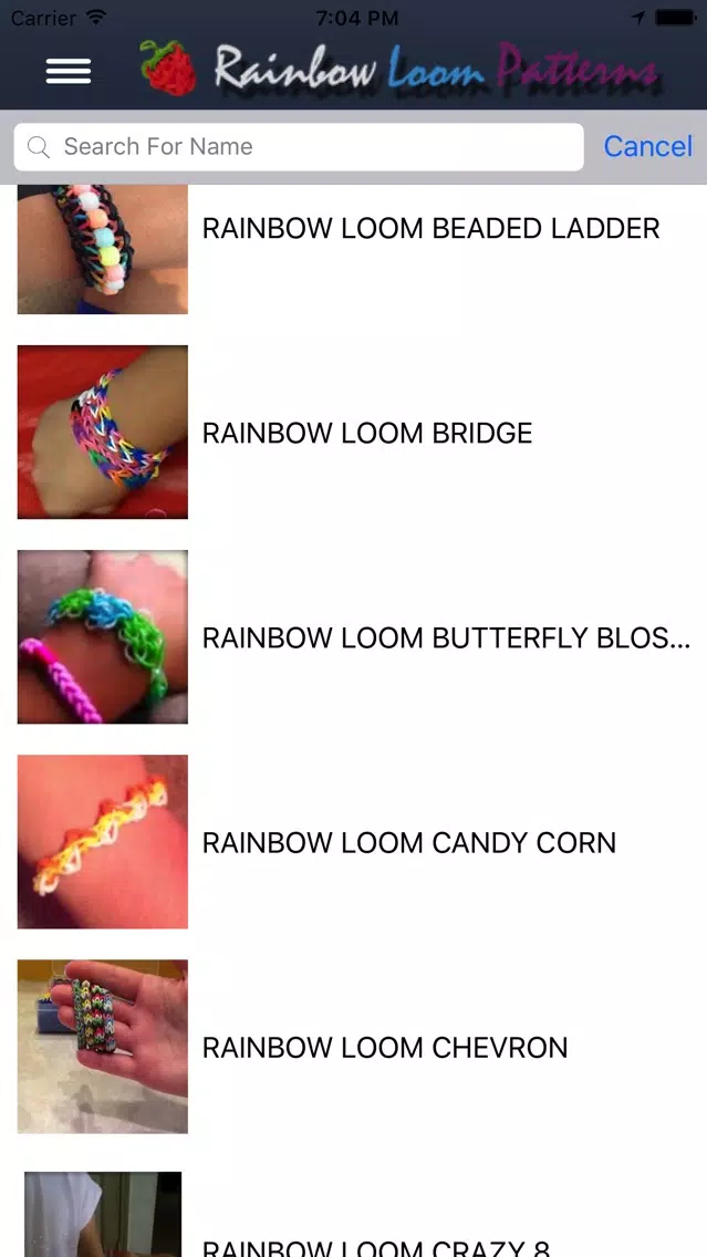 Rainbow Loom Patterns Ekran Görüntüleri