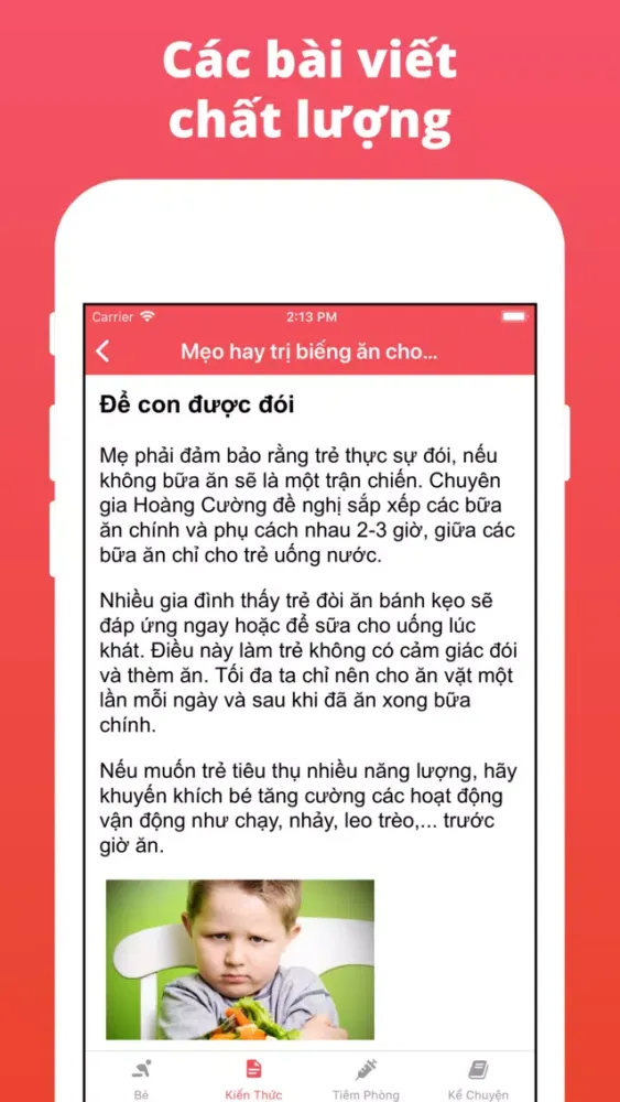 Tangkapan skrin Baby Care - Chăm Sóc Bé Yêu
