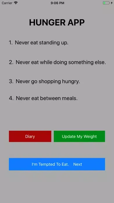 Hunger App Screenshots