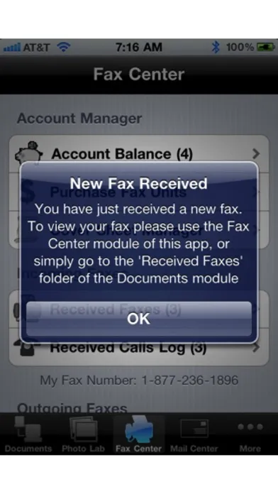 Zrzuty ekranu Faxing for iPhone