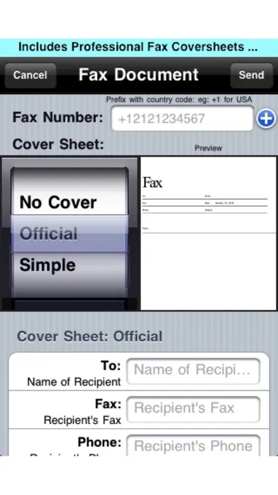 Zrzuty ekranu Faxing for iPhone